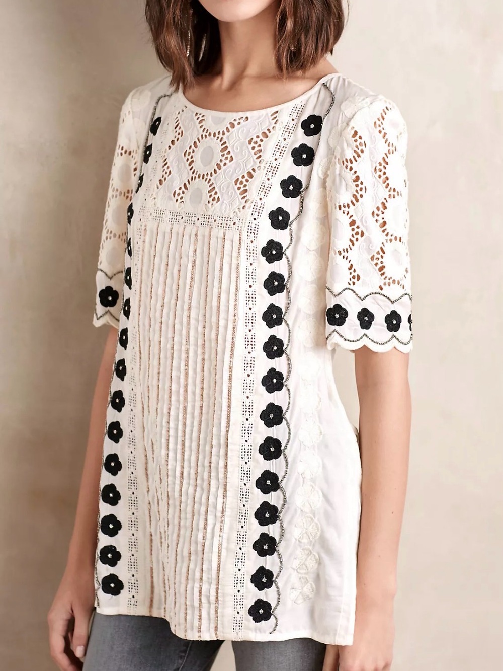 Anthropology Floreat Veille Peasant Top